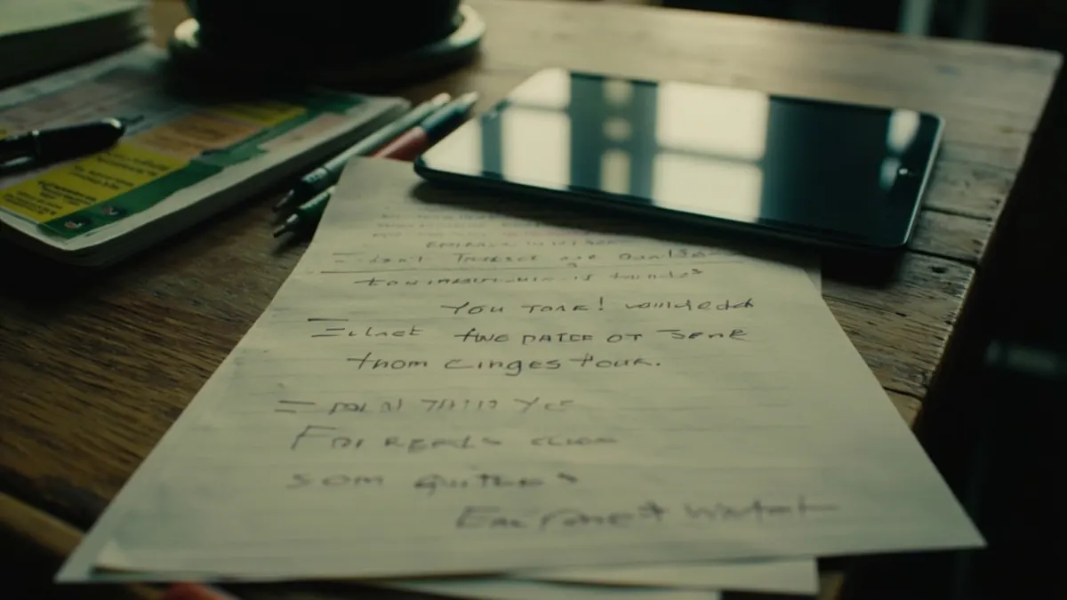Evidence board used for an independent fantasy app review